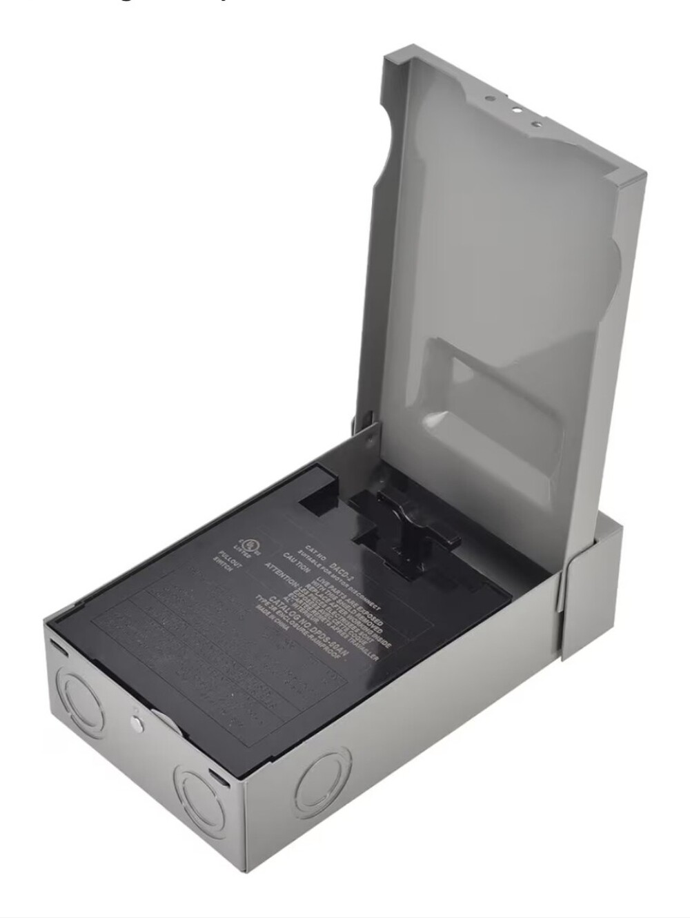 Air Conditioner Disconnect Metal Box, Non-Fusible Puller, 60 Amps, Outdoor